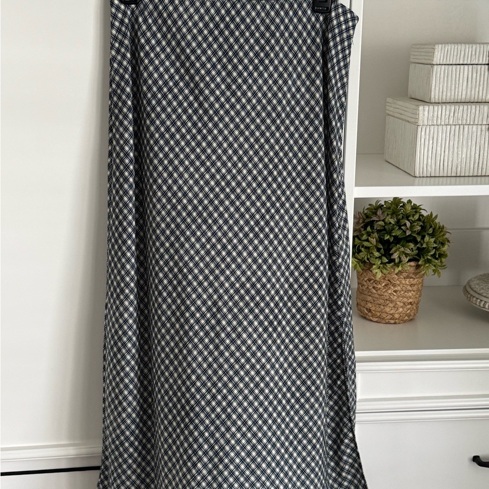 Madewell Black and White Checkered Skirt